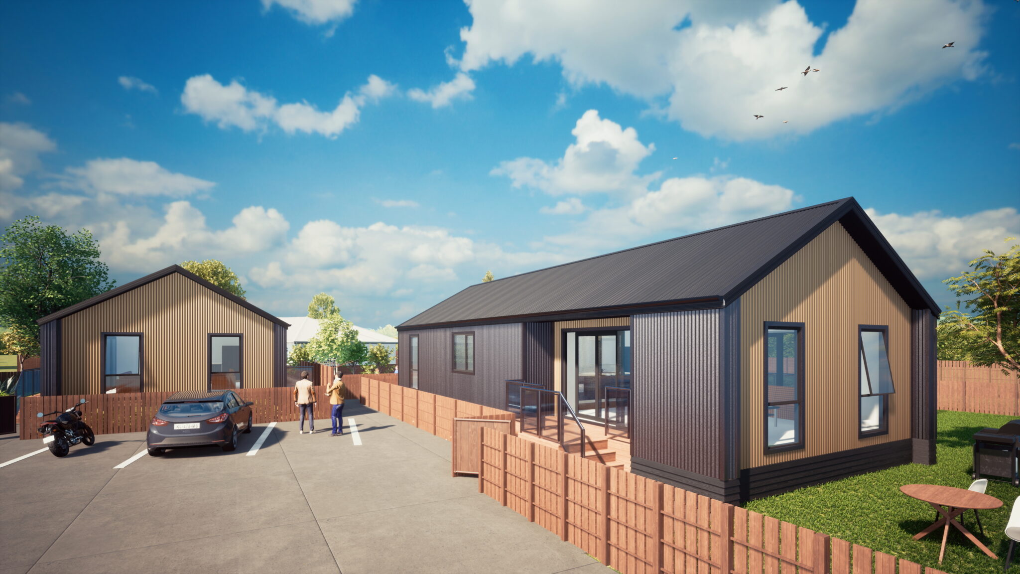 Habitat Nelson's development of 3 rent-to-buy homes in Wakefield